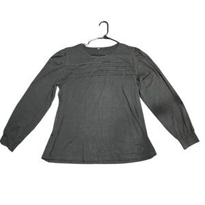 XIEERDUO Women's 2XL Black Long Sleeve Scoop‎ Neck Blouse Casual Top